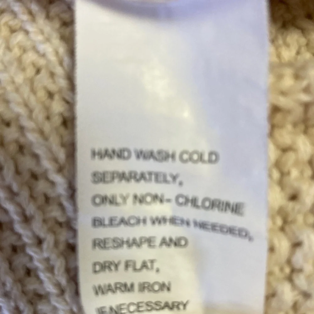 Women's Cotton Fisherman Cream Sweater - Picture 6 of 7